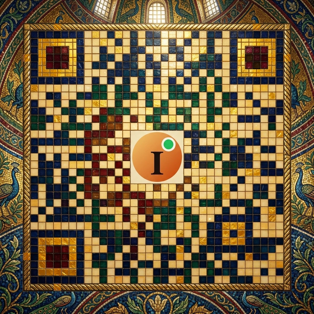 Gold mosaic QR code